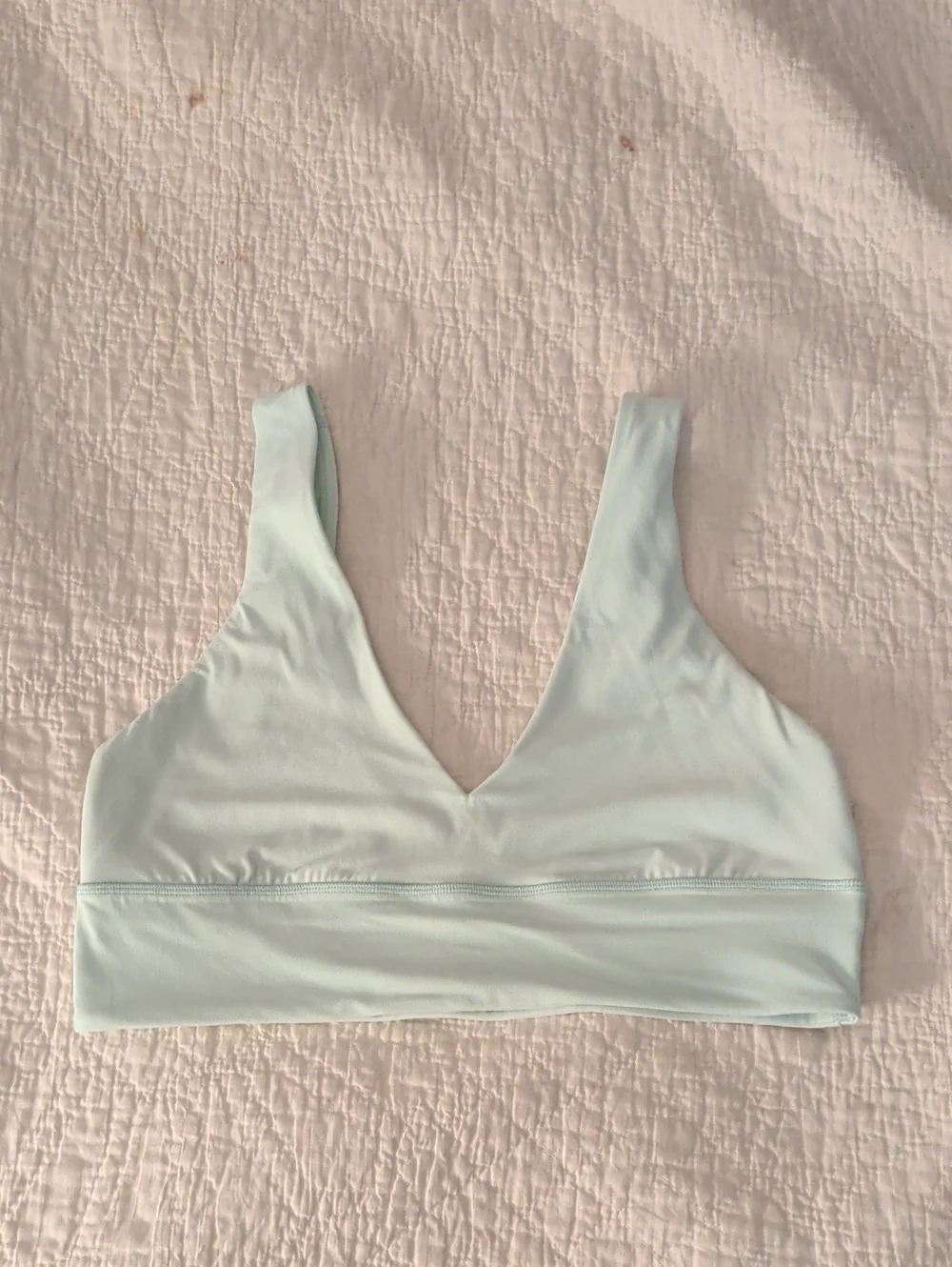Lululemon Align A/B Cup Light Support Vneck Bra Size 12 Mint Moment